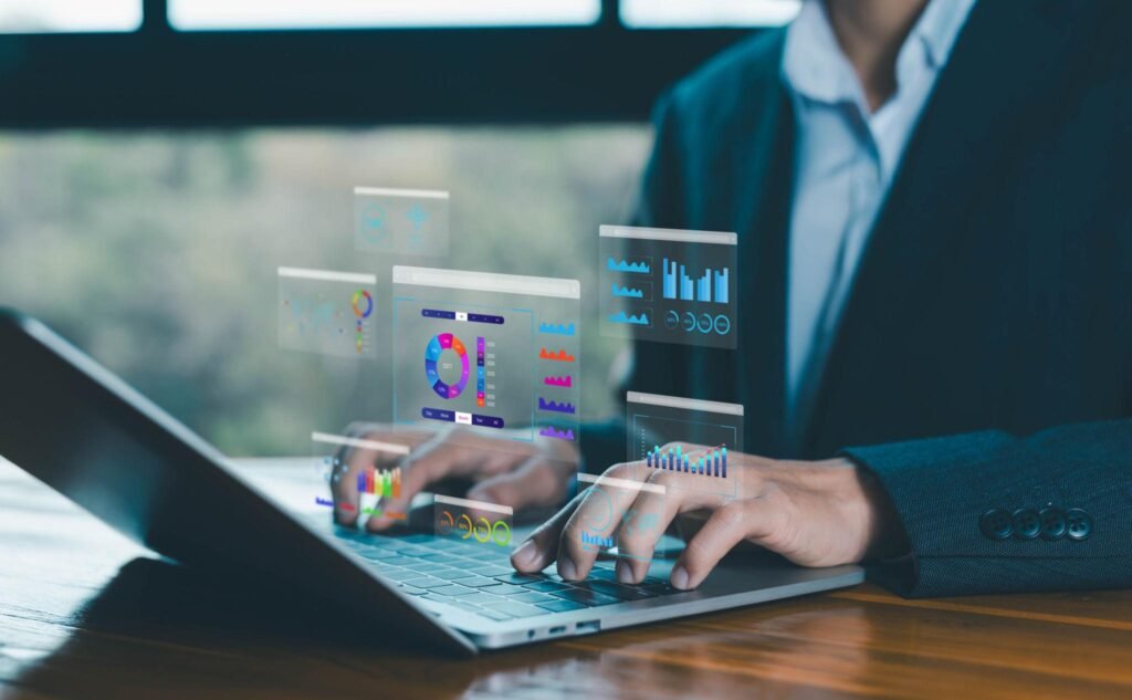 Real-time enterprise analytics solution helping organizations visualize business data, monitor KPIs, generate insights, and support strategic decision-making